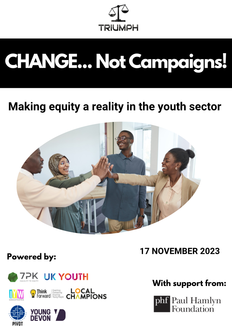 Change... Not Campaigns: Making Equity a Reality in the Youth Sector flyer
